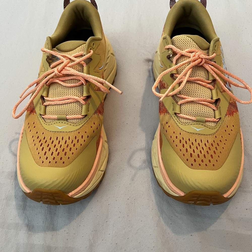 Vibrant Yellow and Orange Sneakers Hoka Skyline-Float X